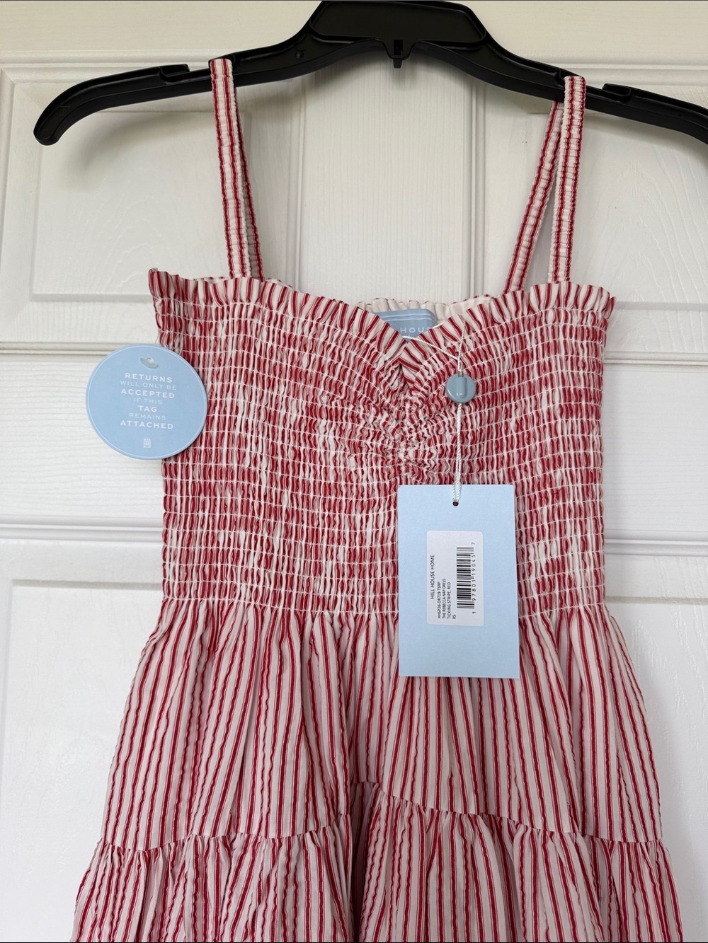 Hill House Rebecca Dress - red ticking stripe - Picture 3 of 4